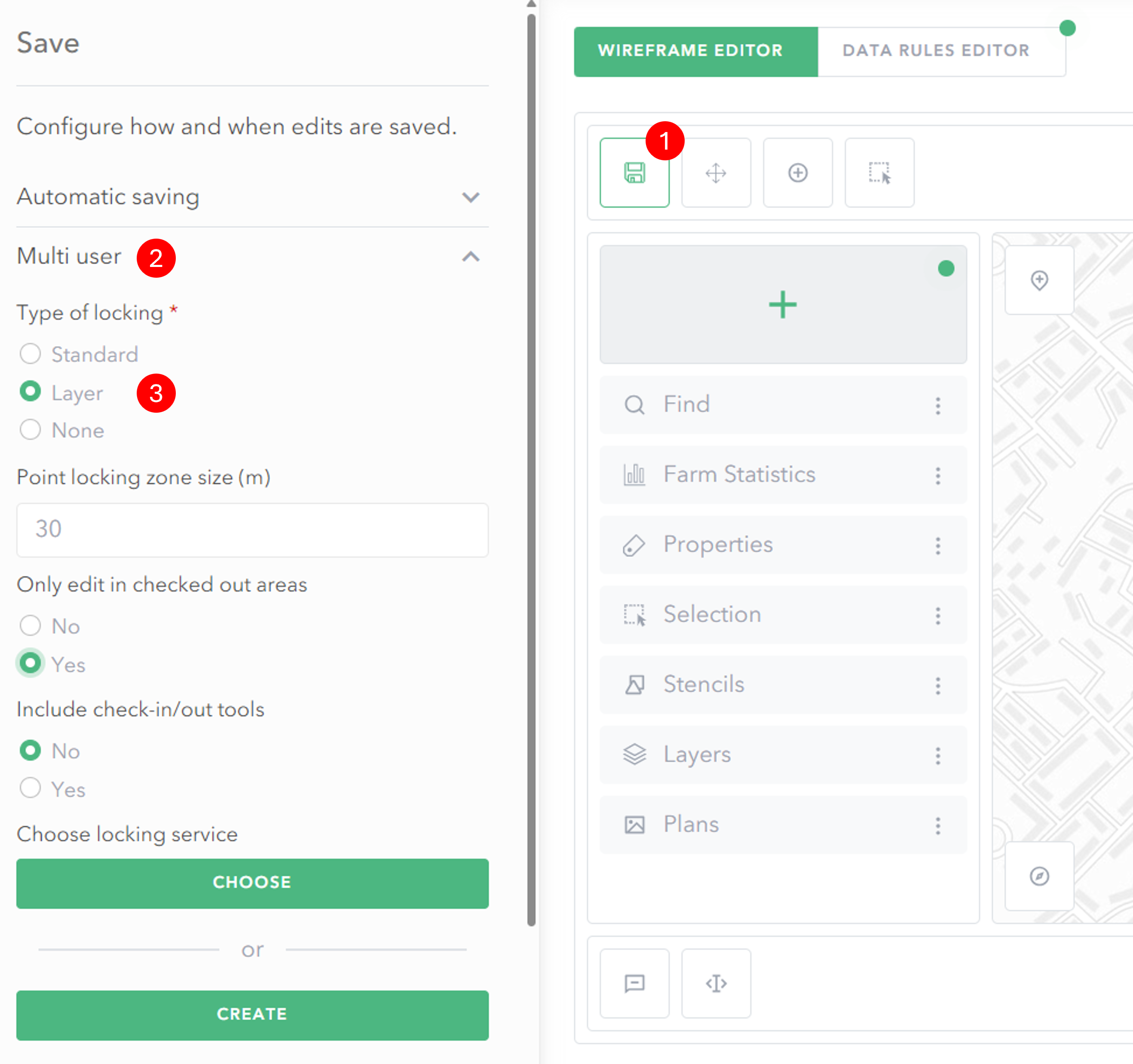 Locking options in builder