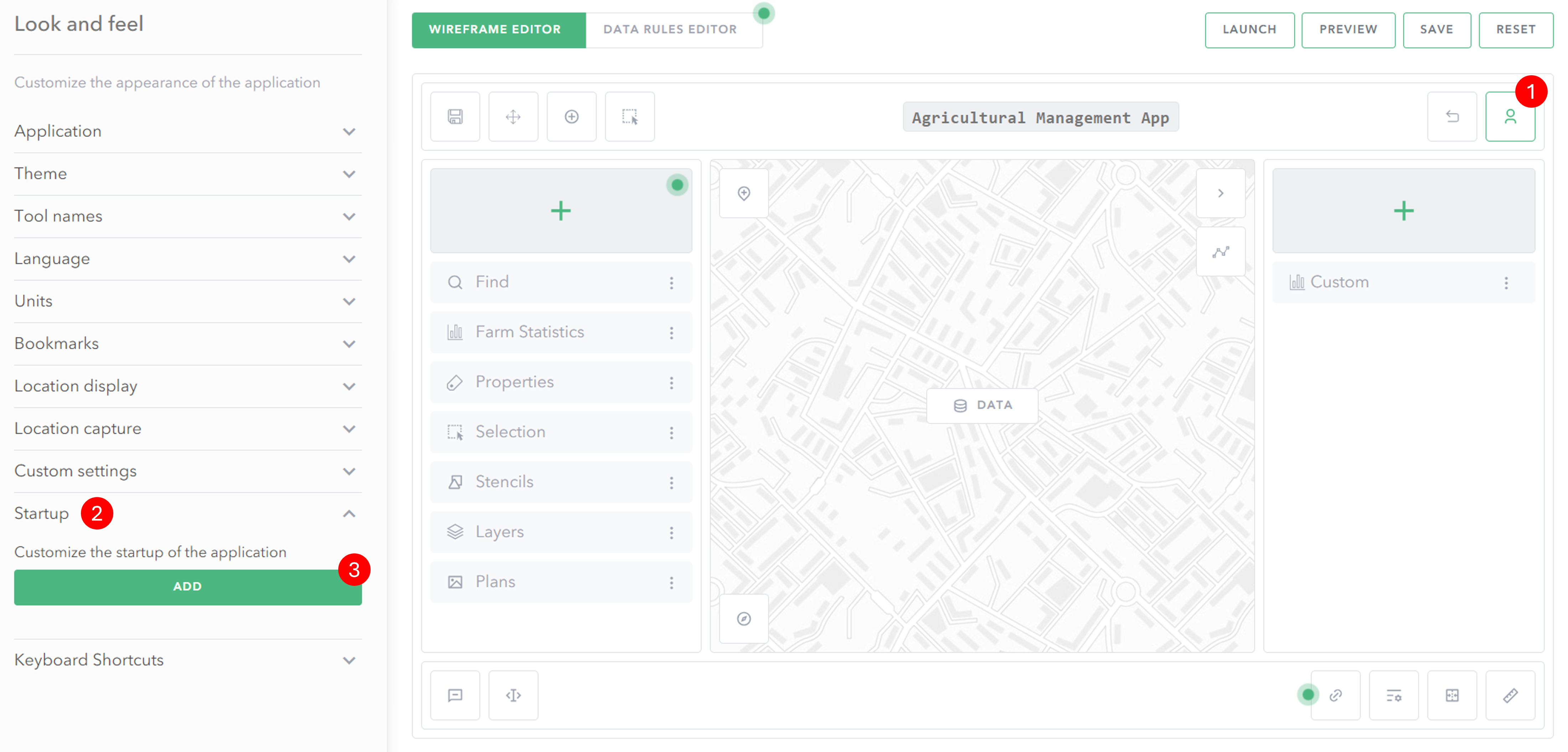 Look and feel settings