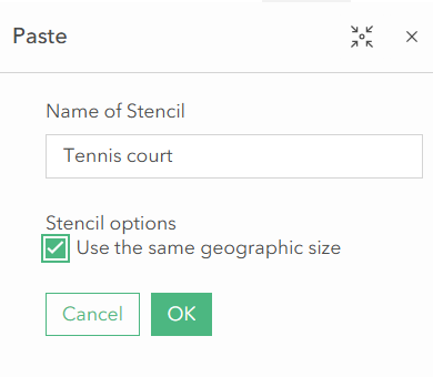 Stencil paste button